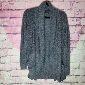 BAREFOOT DREAMS COZYCHIC LITE KNIT CIRCLE CARDIGAN NAVY M